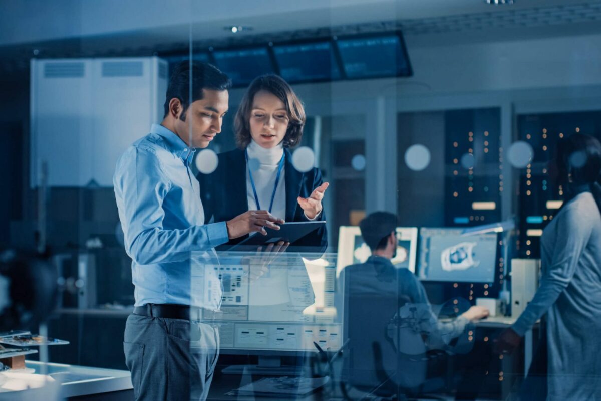 IT team discussing work